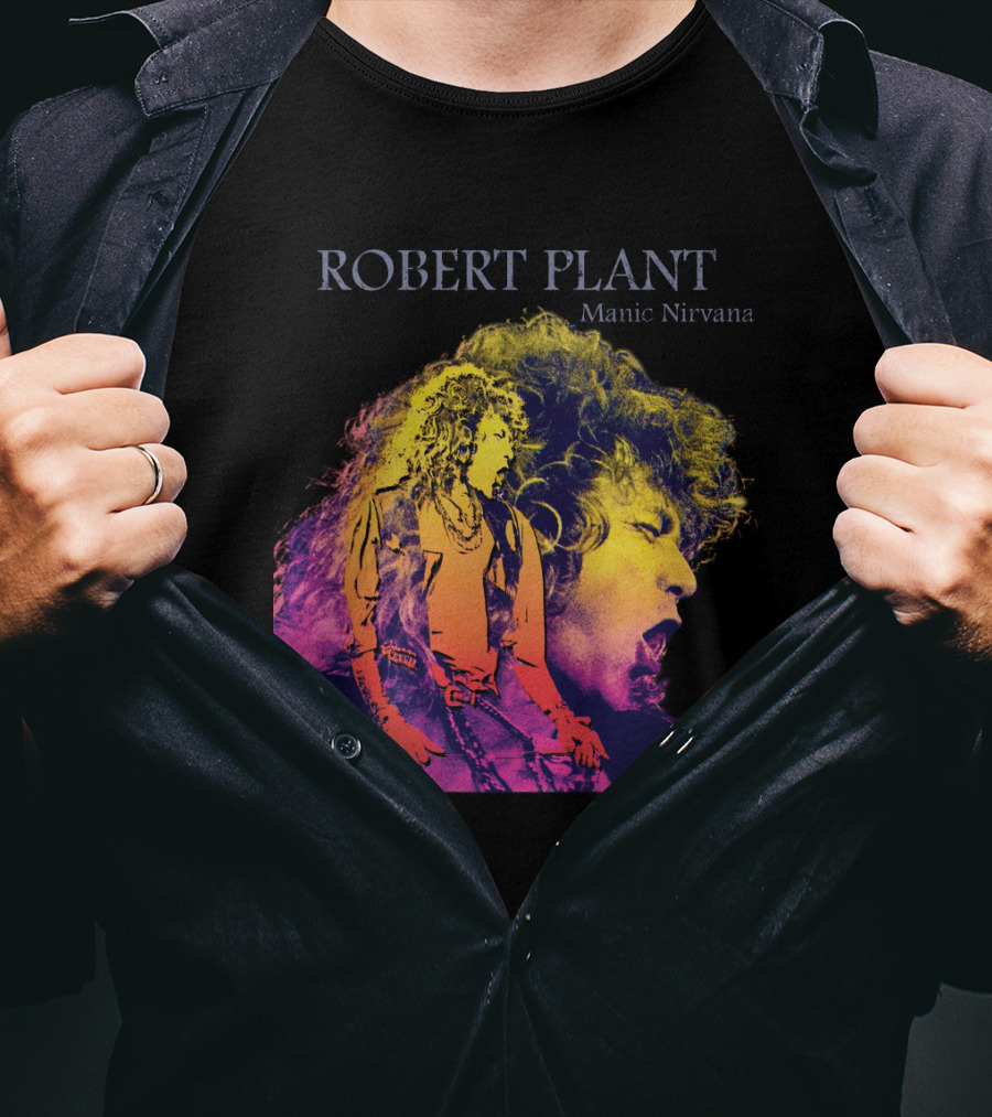 Robert Plant Manic Nirvana Retro Rock T-Shirt