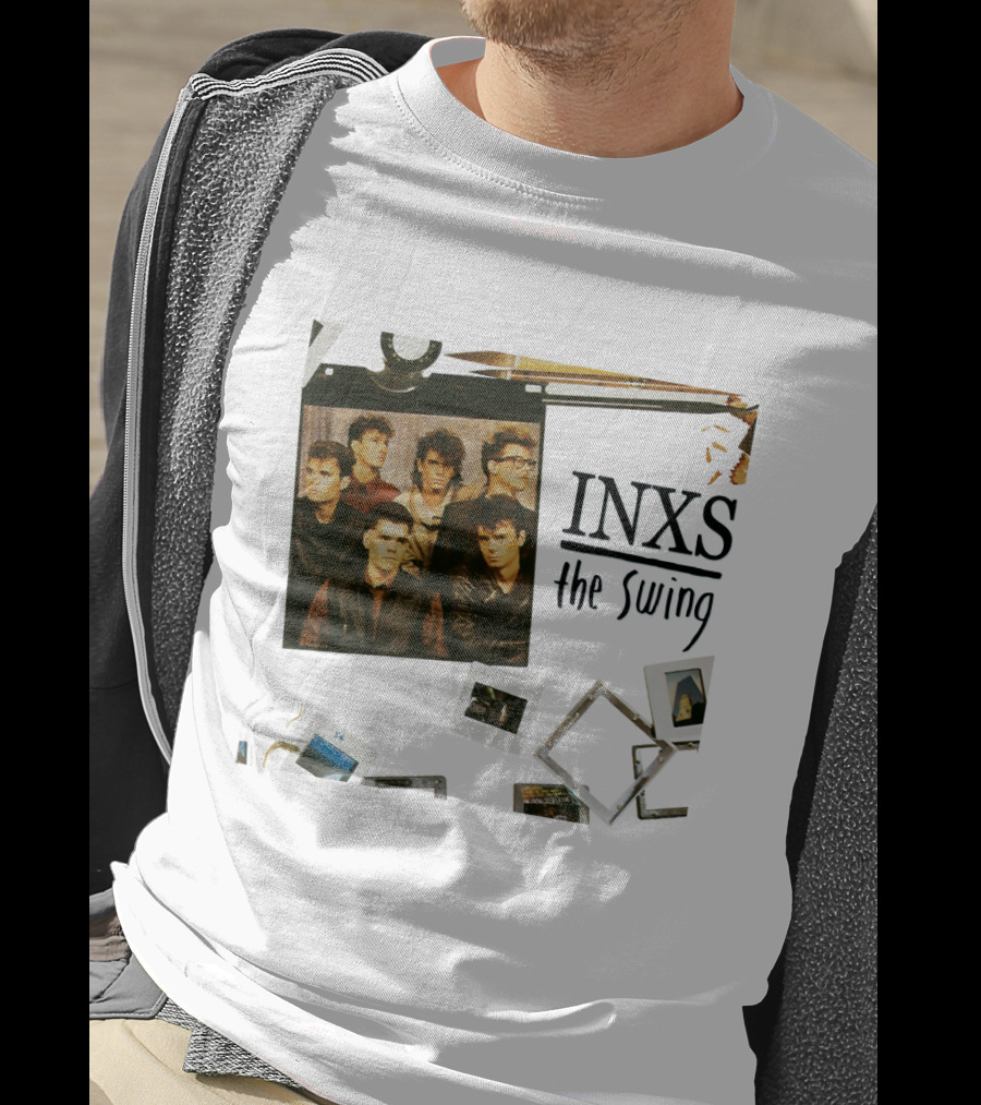 INXS The Swing Album Cover Group Photo With Film Reel And Slides T-Shirt