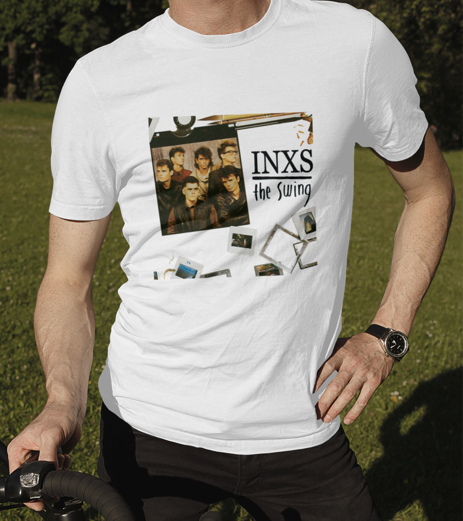 INXS The Swing Album Cover Group Photo With Film Reel And Slides T-Shirt