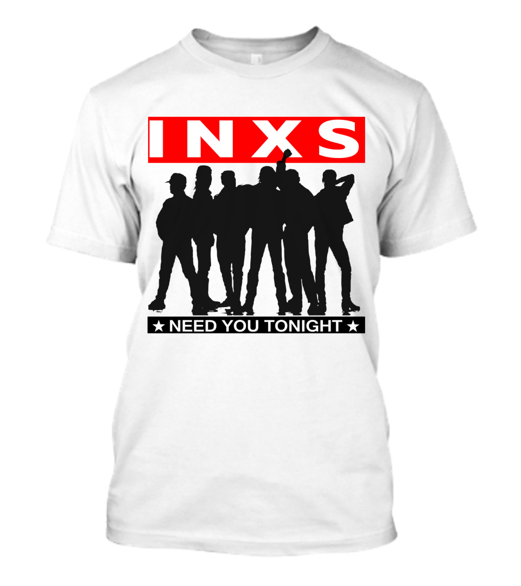Inxs Need You Tonight Silhouette Band Members T-Shirt