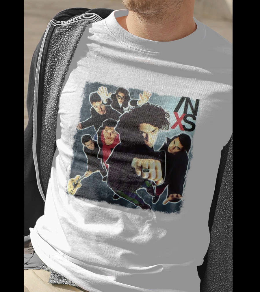Inxs Band Members Action Collage Art T-Shirt