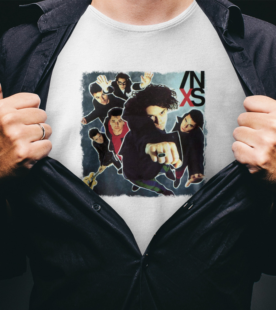 Inxs Band Members Action Collage Art T-Shirt