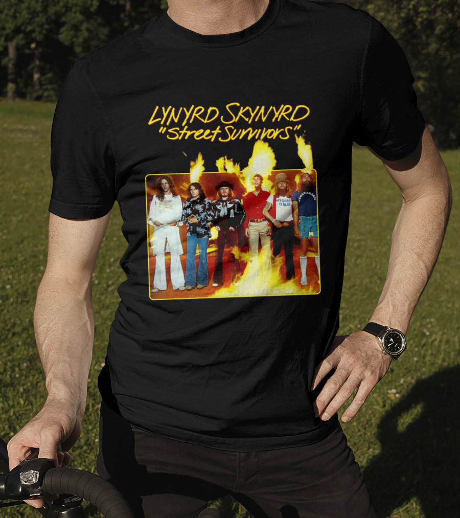 Lynyrd Skynyrd Street Survivors Album Cover Art Fiery T-Shirt
