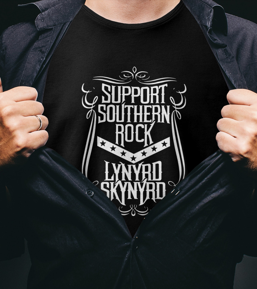 Support Southern Rock Lynyrd Skynyrd T-Shirt