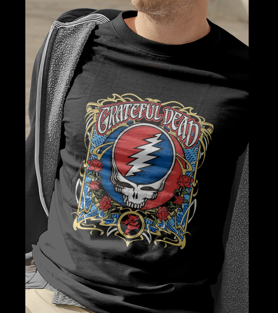 Grateful Dead Skull And Roses Steal Your Face T-Shirt