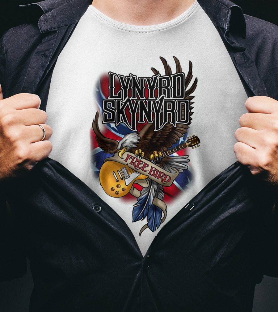Lynyrd Skynyrd Free Bird Eagle Guitar T-Shirt