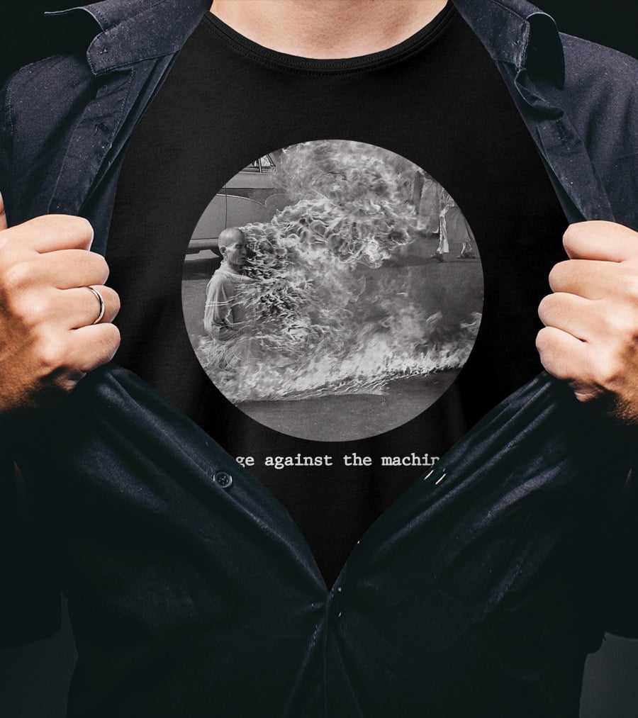 Rage Against The Machine Monk Protest Burning Self-Immolation T-Shirt