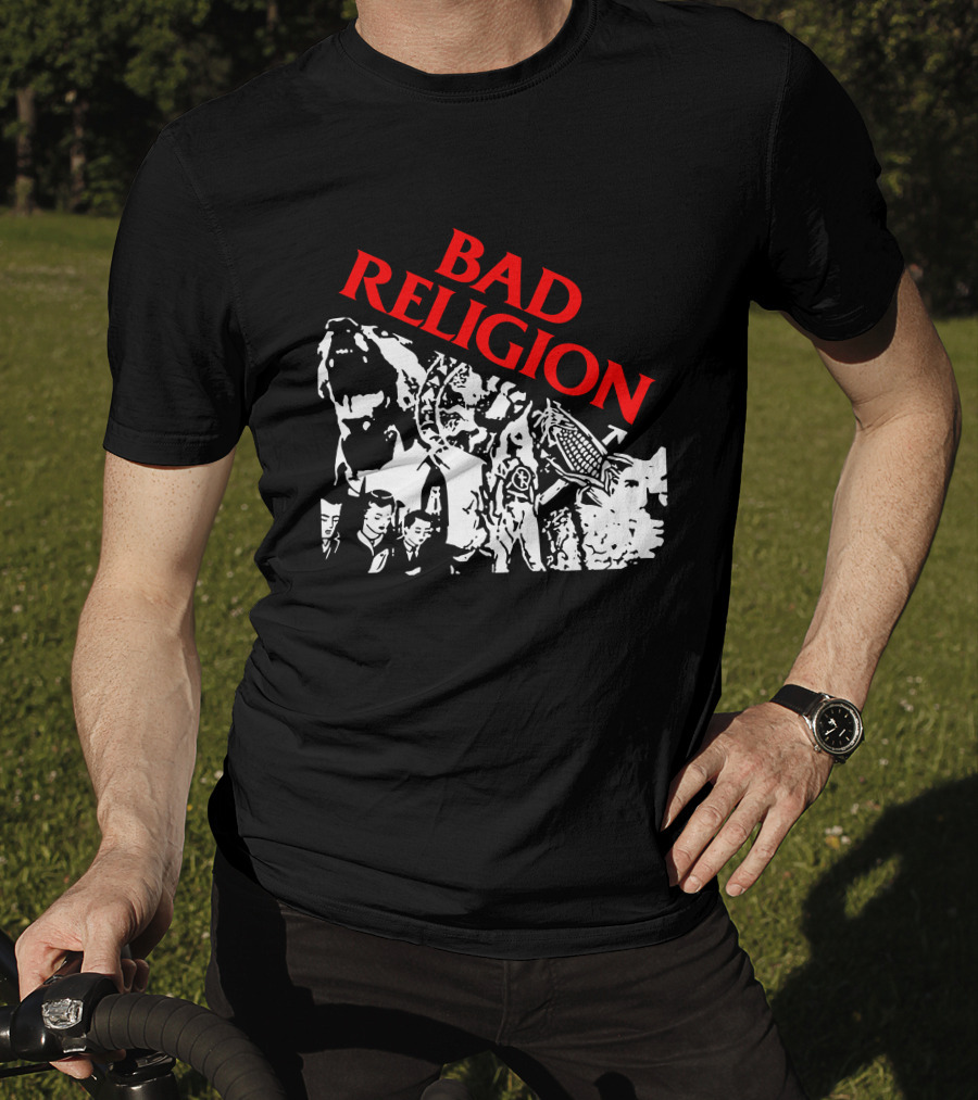 Bad Religion Collage Of Black And White Figures T-Shirt