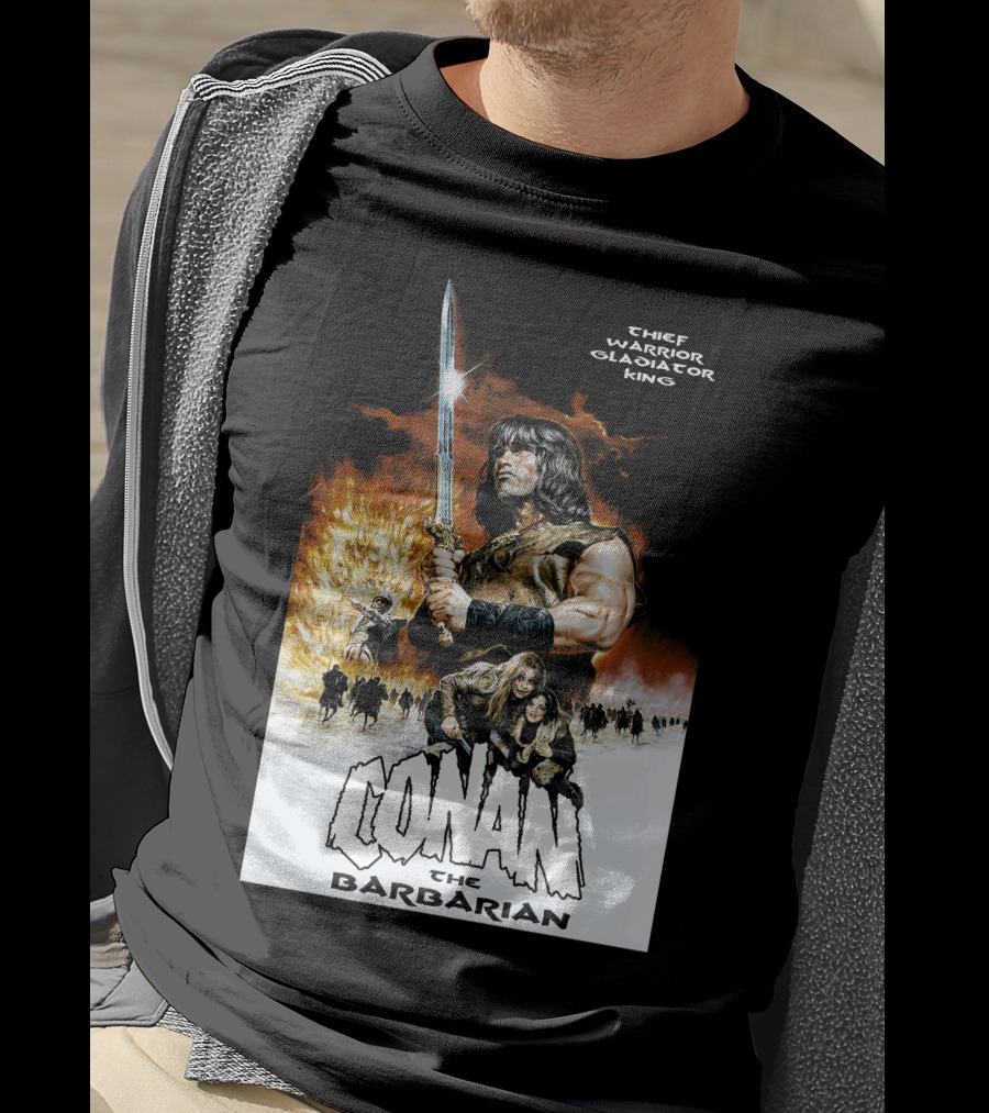 Conan The Barbarian Chief Warrior Gladiator King T-Shirt