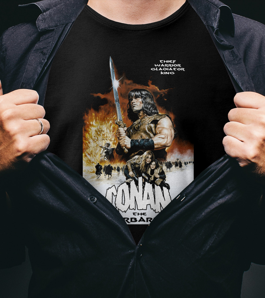 Conan The Barbarian Chief Warrior Gladiator King T-Shirt