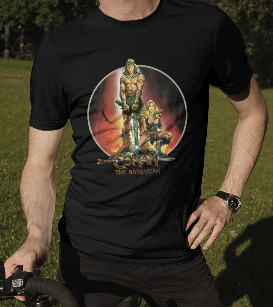 Conan The Barbarian Sword And Sorcery Fantasy Artwork T-Shirt