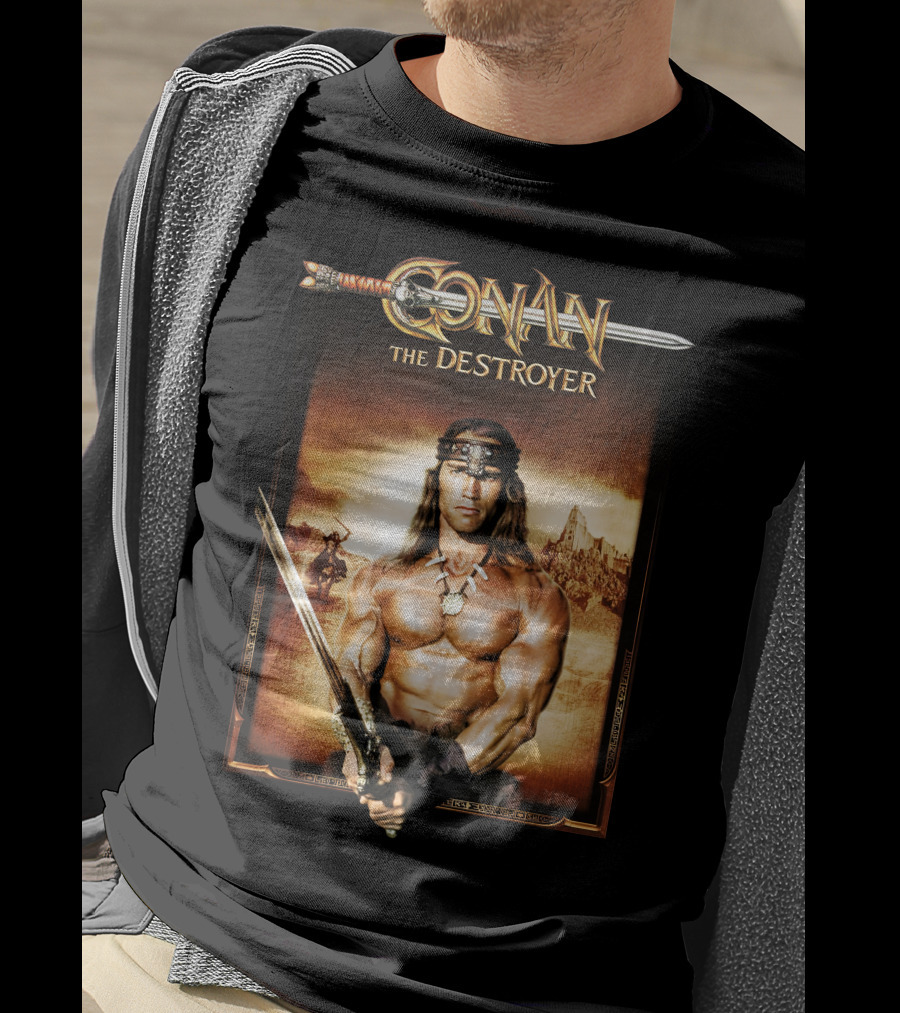 Conan The Destroyer Warrior Sword Barbarian Fantasy Adventure T-Shirt