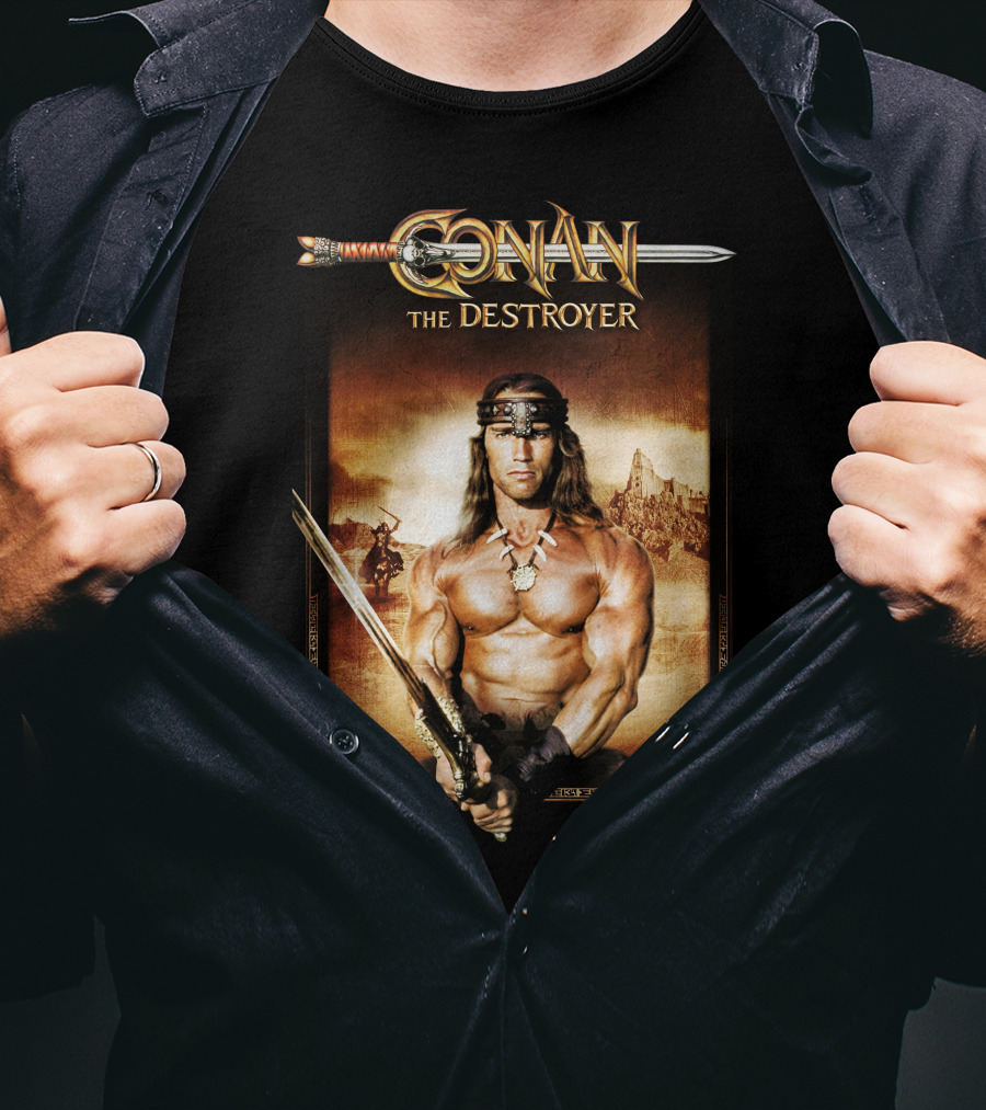 Conan The Destroyer Warrior Sword Barbarian Fantasy Adventure T-Shirt