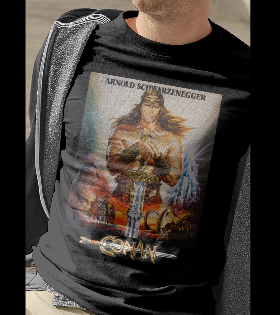 Arnold Schwarzenegger Conan The Barbarian Movie Poster T-Shirt