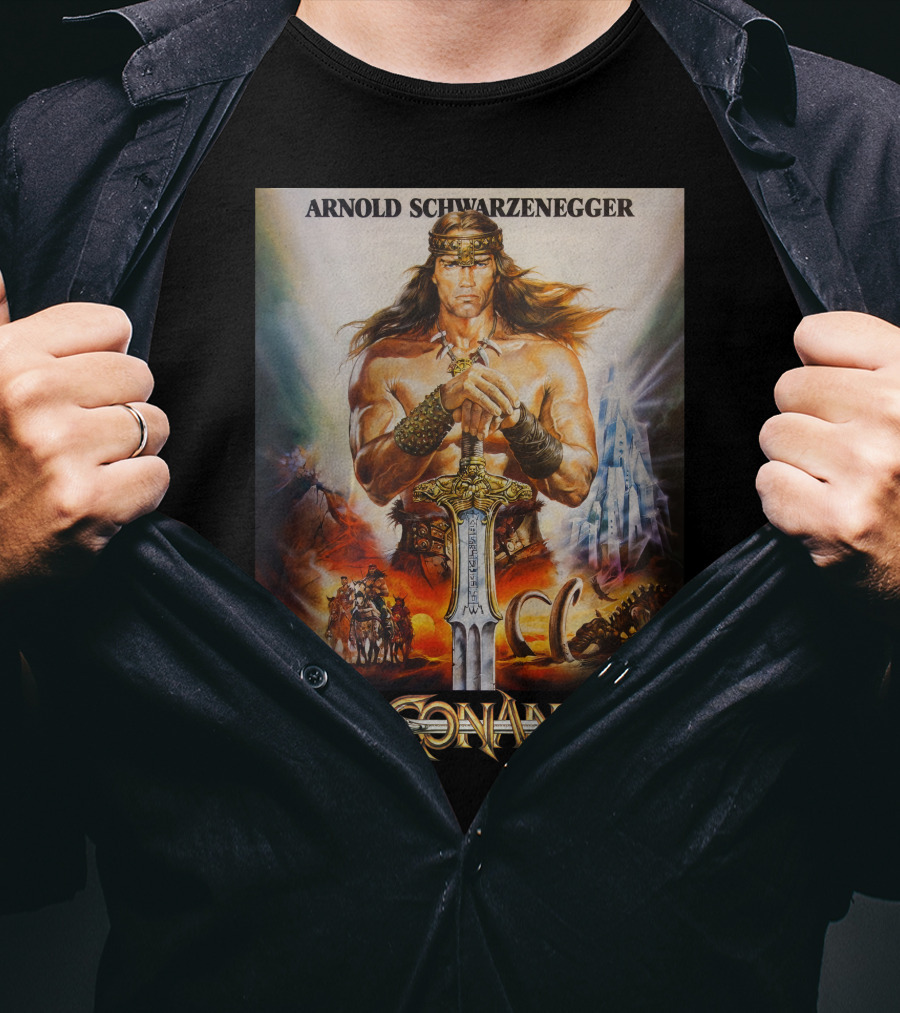Arnold Schwarzenegger Conan The Barbarian Movie Poster T-Shirt