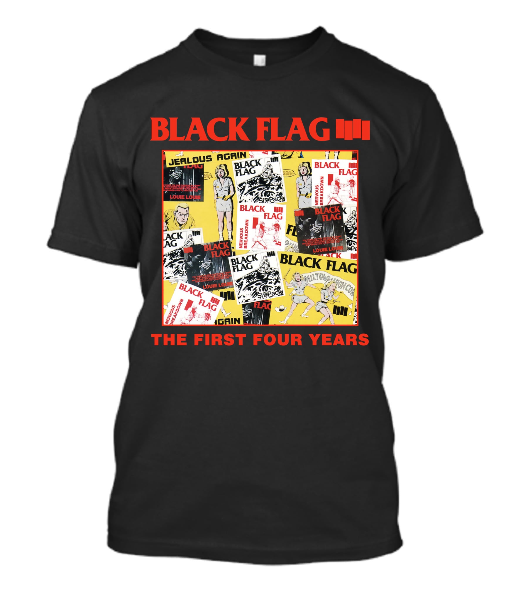 Black Flag The First Four Years Album Covers Collage T-Shirt