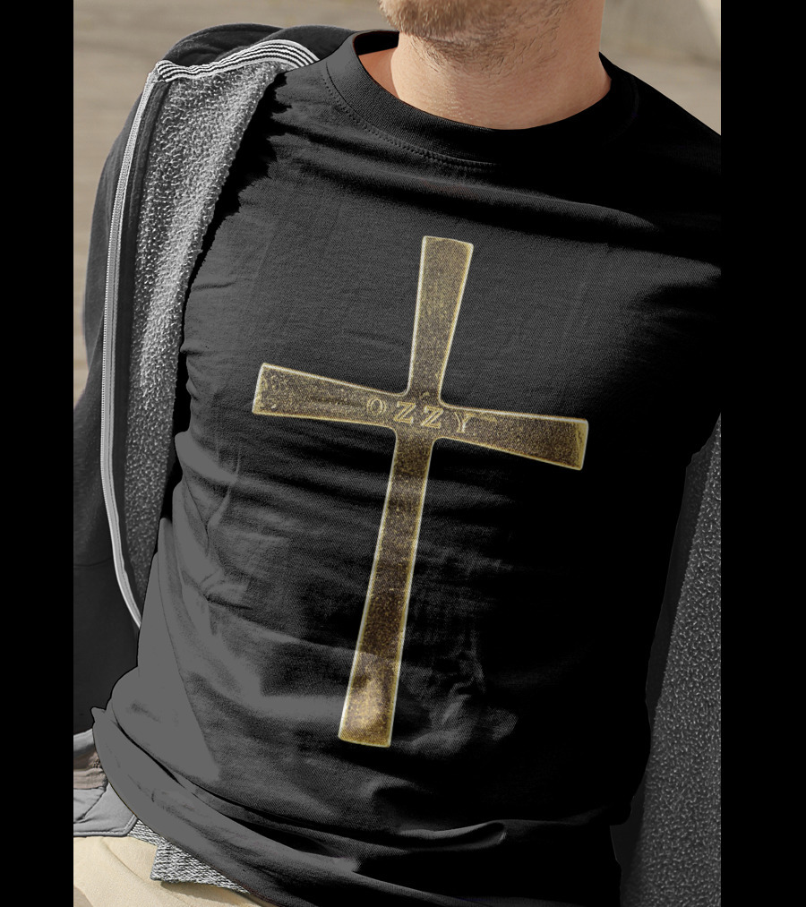 Ozzy Gold Cross T-Shirt