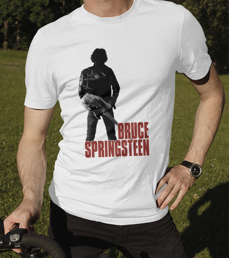 Bruce Springsteen Iconic Silhouette With Guitar T-Shirt