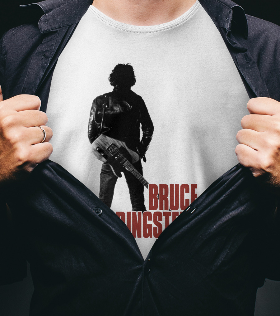 Bruce Springsteen Iconic Silhouette With Guitar T-Shirt