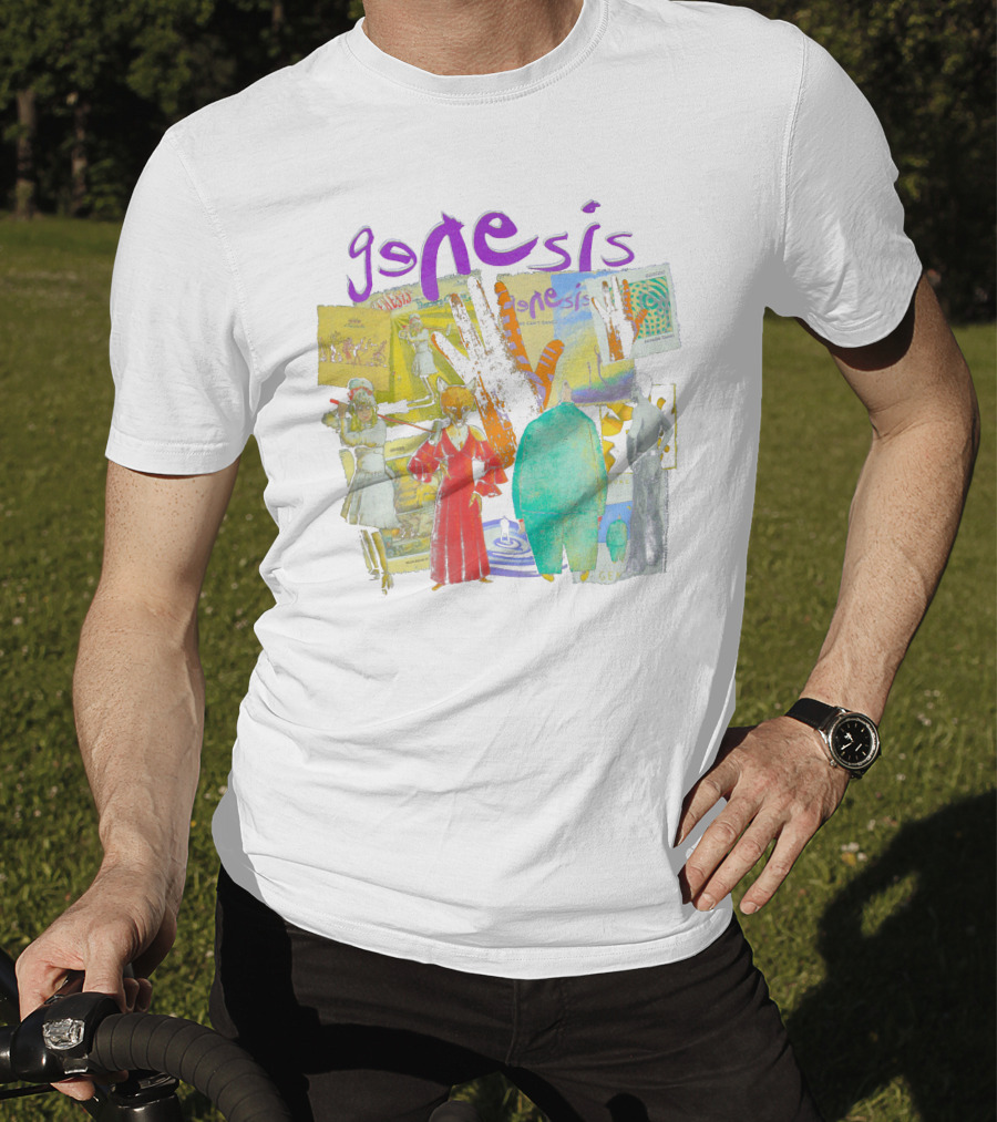 Genesis Album Collage Art Characters And Colors T-Shirt