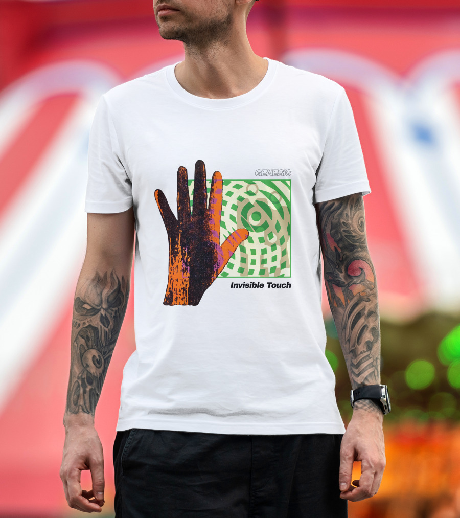 Genesis Invisible Touch Album Cover Hand Artwork T-Shirt