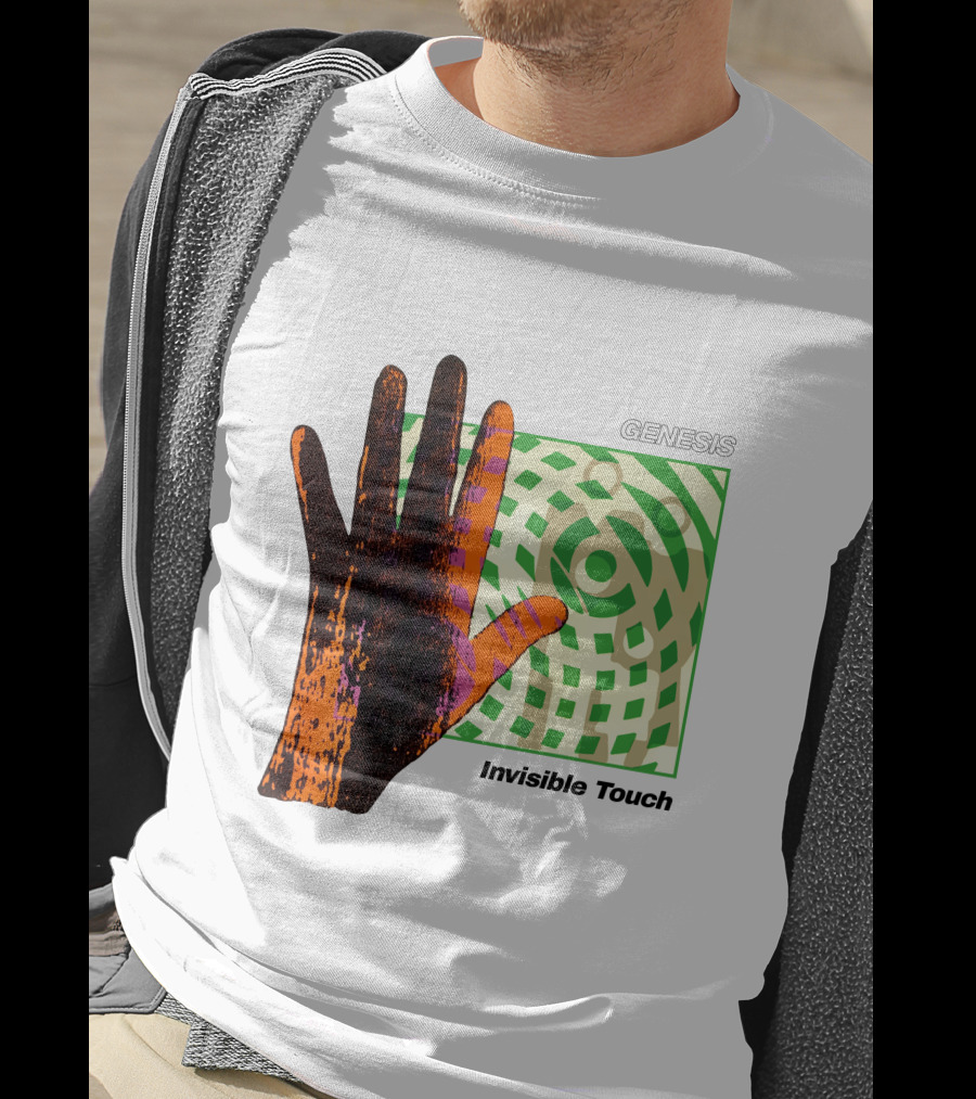 Genesis Invisible Touch Album Cover Hand Artwork T-Shirt