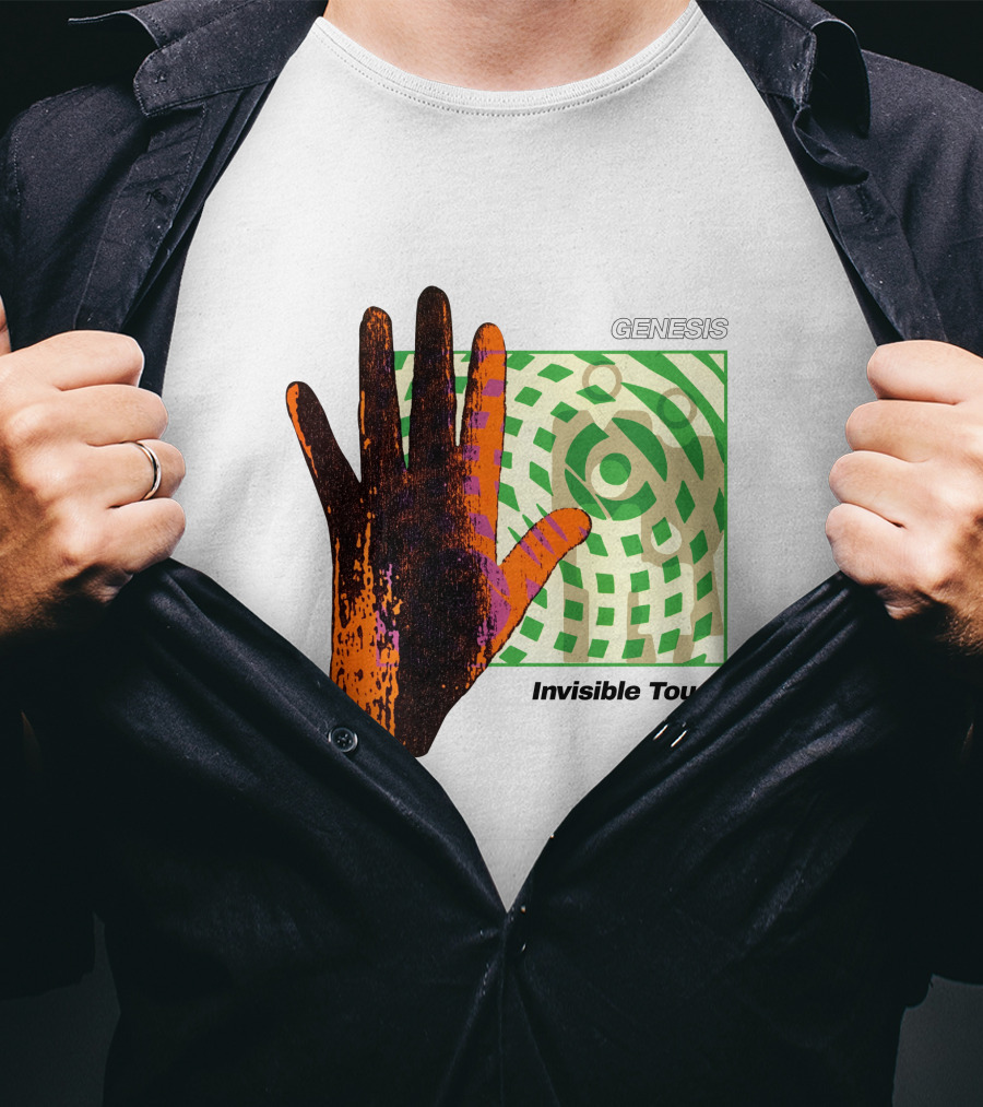 Genesis Invisible Touch Album Cover Hand Artwork T-Shirt