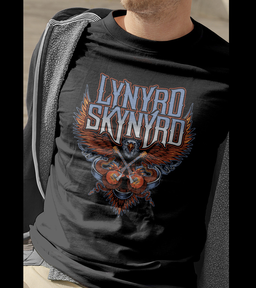 Lynyrd Skynyrd Eagle And Guitars Rock Band T-Shirt