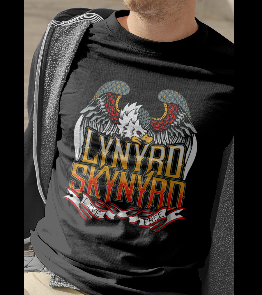 Lynyrd Skynyrd Live Free Eagle Wings T-Shirt