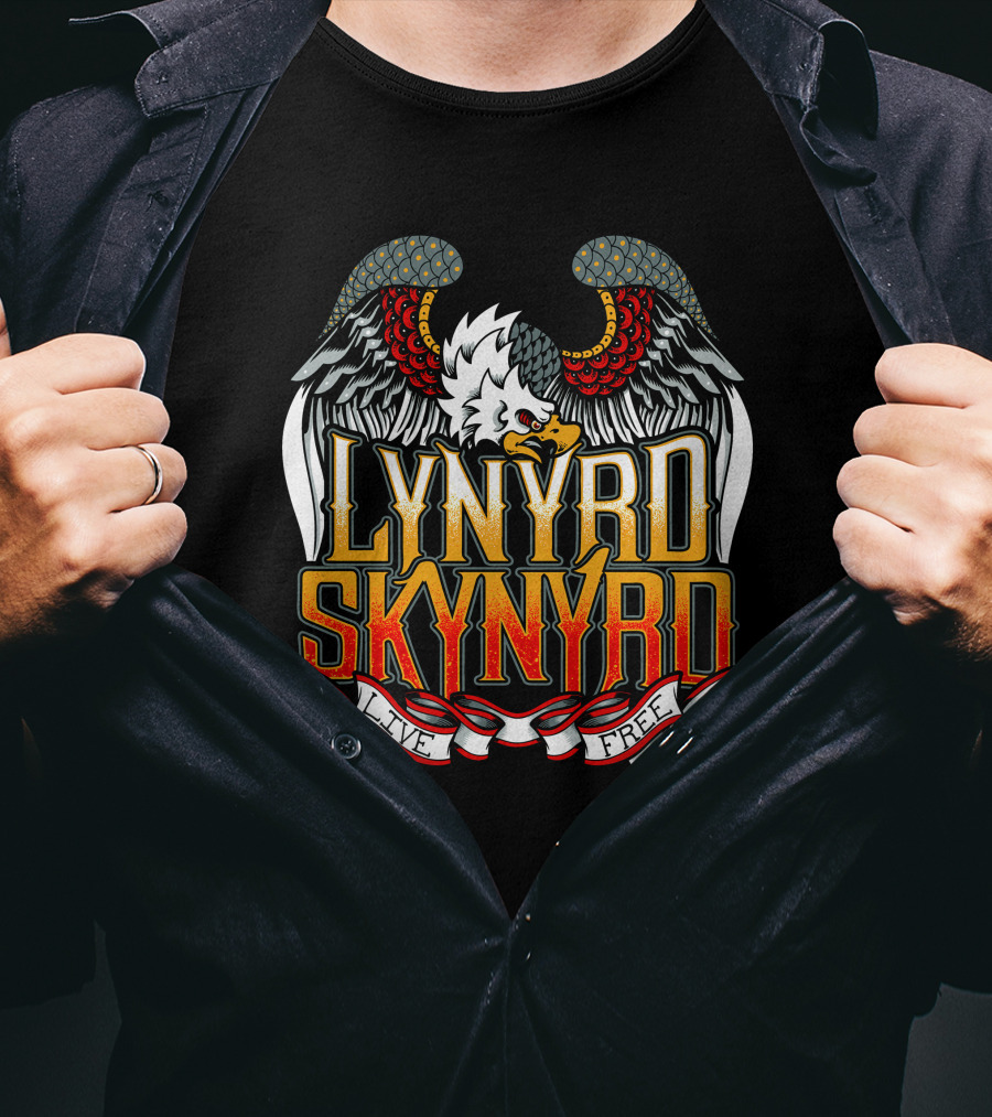 Lynyrd Skynyrd Live Free Eagle Wings T-Shirt