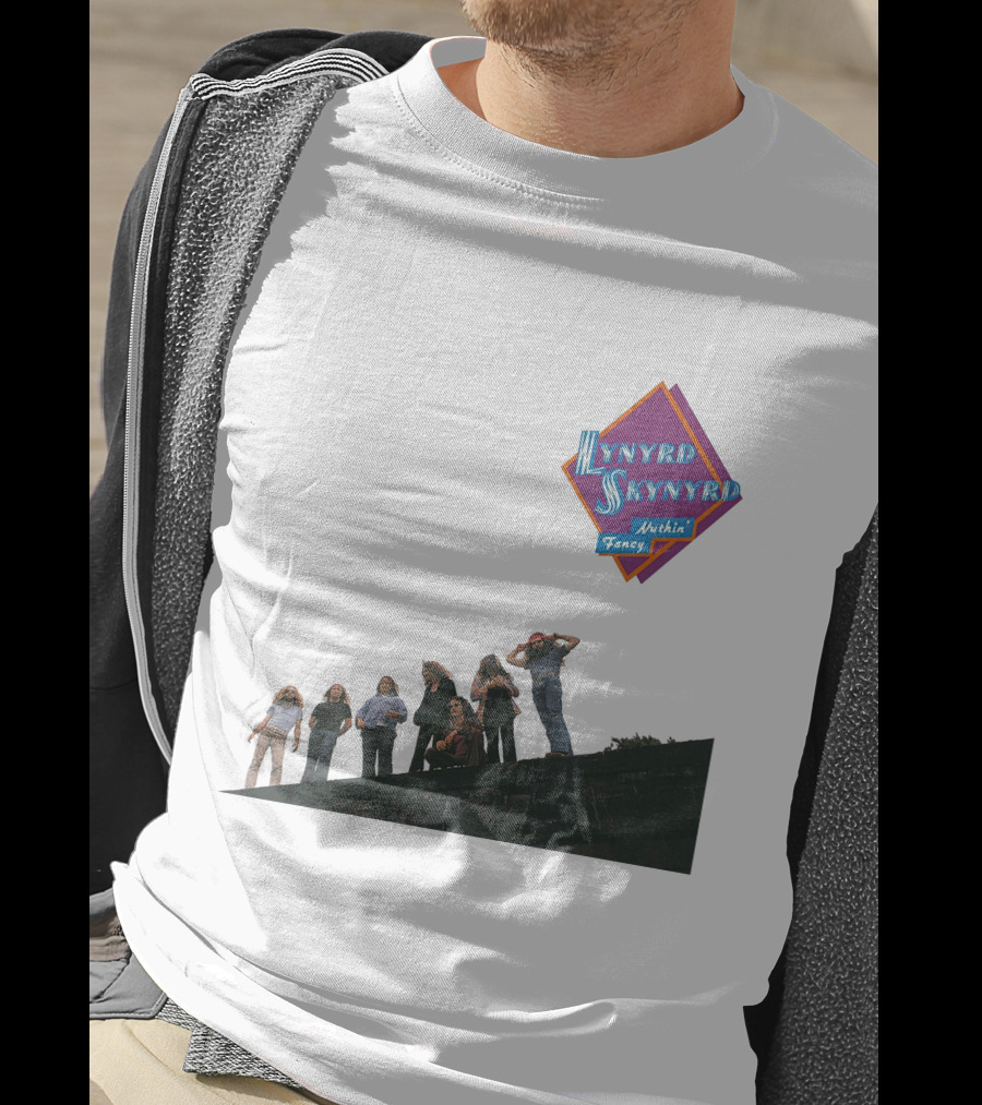 Lynyrd Skynyrd Nuthin' Fancy Band Members On Rooftop T-Shirt