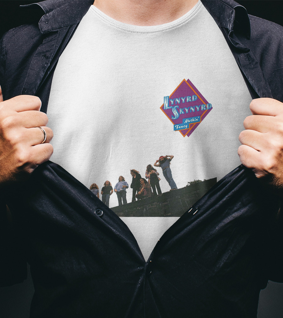 Lynyrd Skynyrd Nuthin' Fancy Band Members On Rooftop T-Shirt