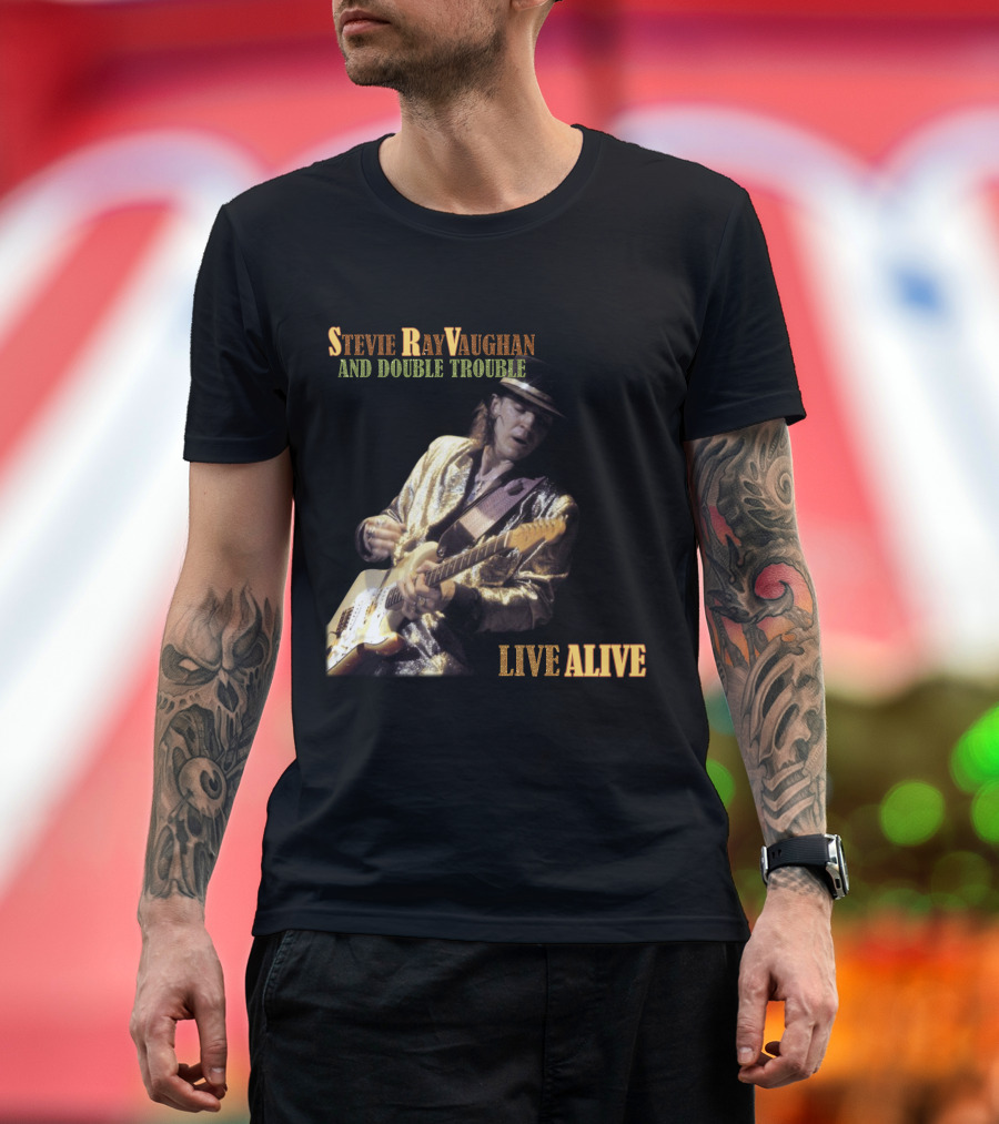 Stevie Ray Vaughan And Double Trouble Live Alive T-Shirt