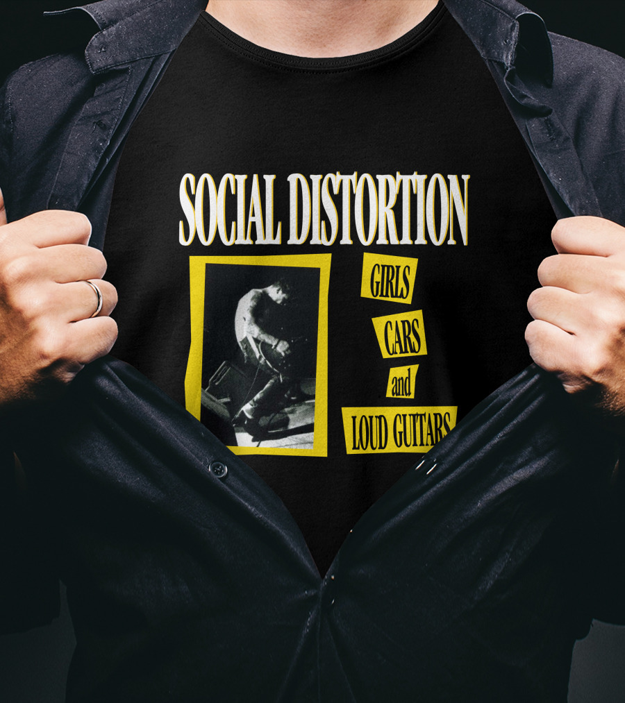 Social Distortion Girls Cars And Loud Guitars T-Shirt