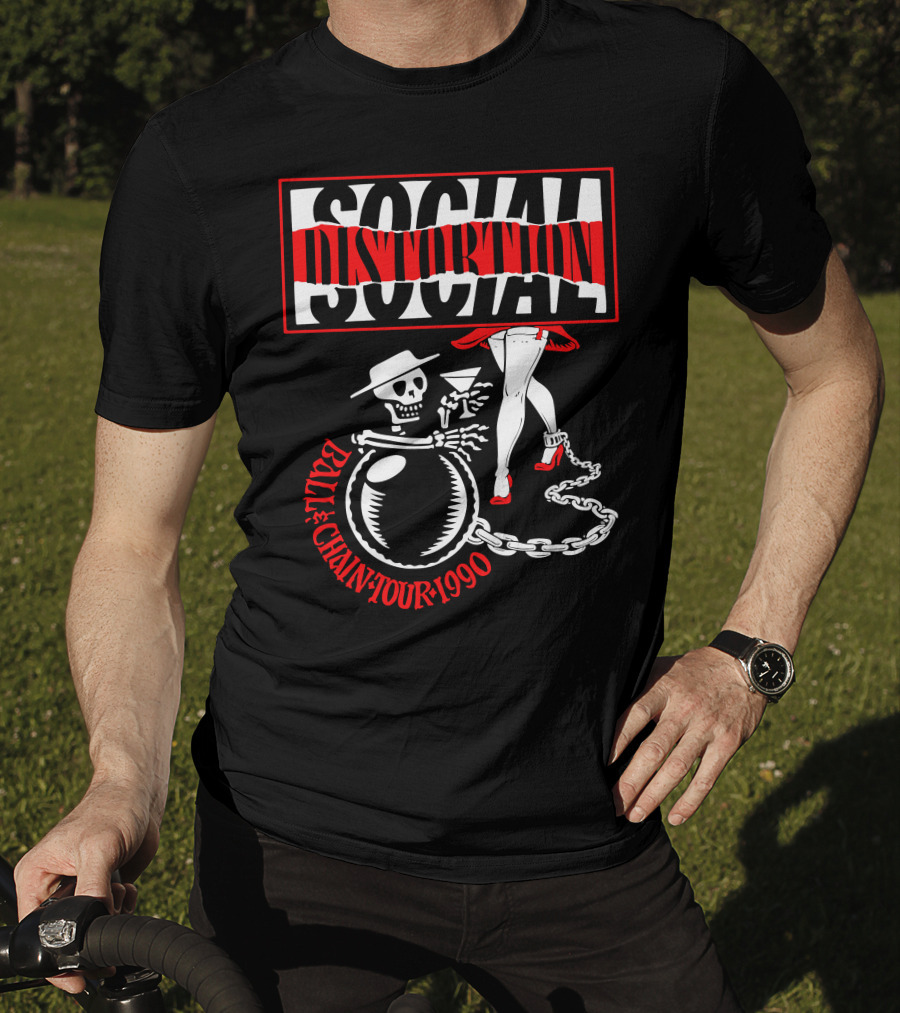 Social Distortion Ball & Chain Tour 1990 T-Shirt