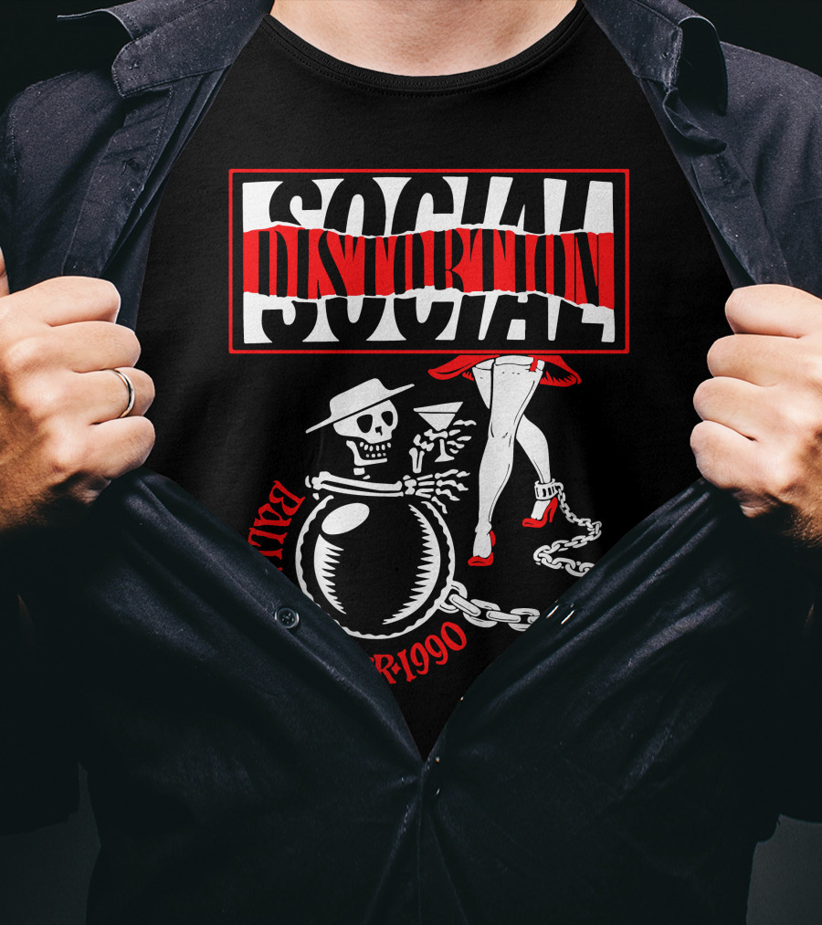 Social Distortion Ball & Chain Tour 1990 T-Shirt