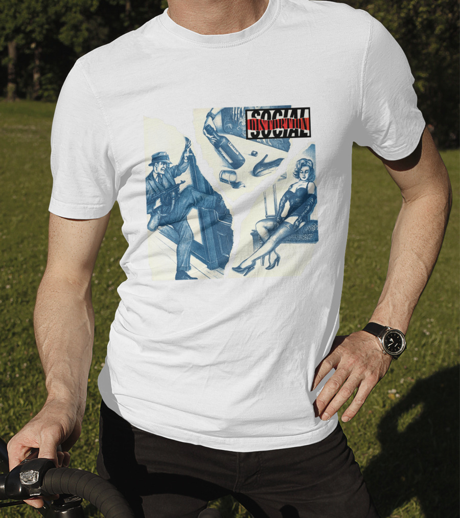 Social Distortion Retro Noir Collage With Gangster And Femme Fatale T-Shirt