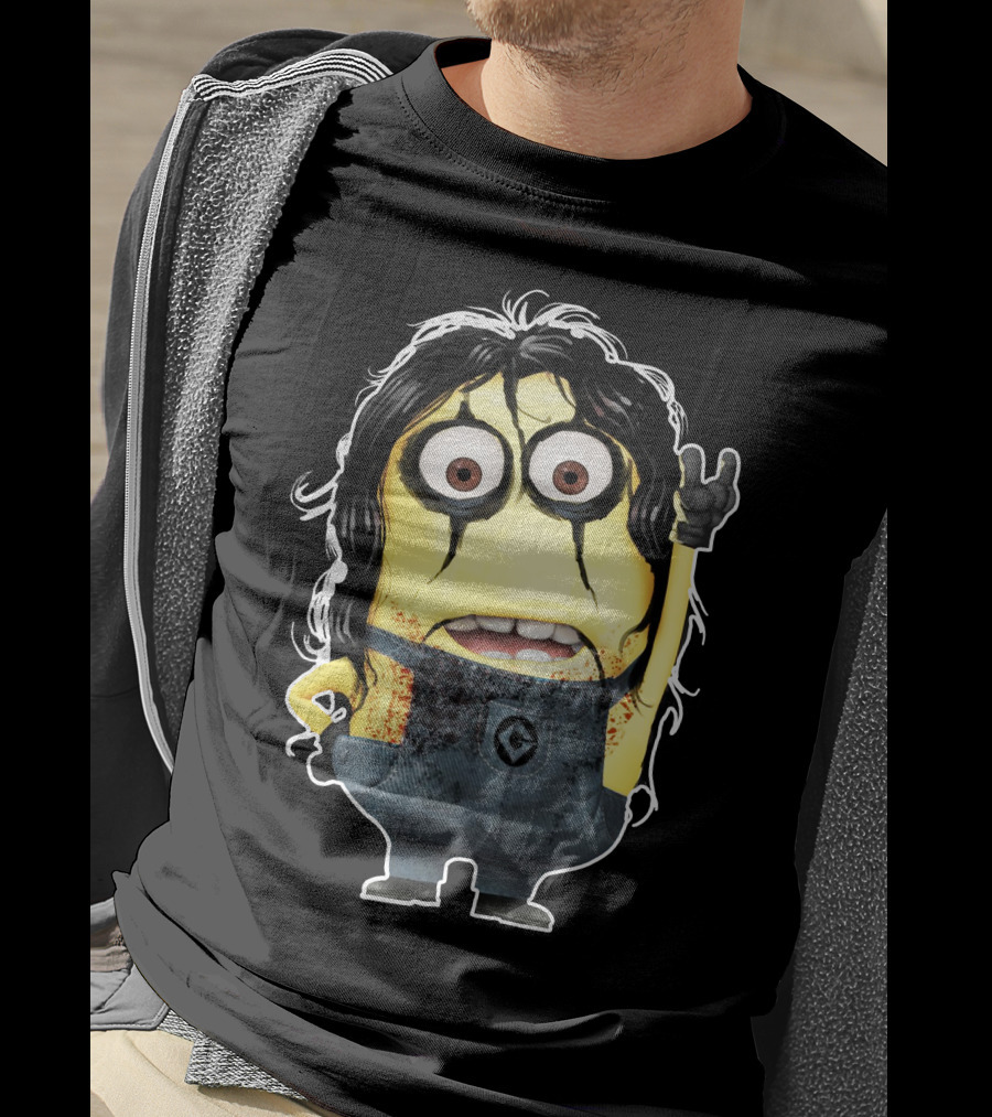 Minion Alice Cooper Parody Rock Gesture T-Shirt