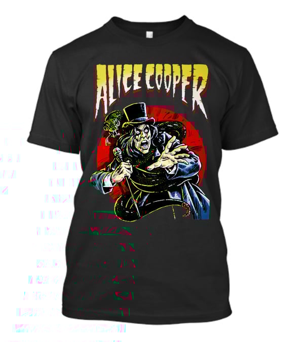 Alice Cooper Horror Snake Red Circle T-Shirt