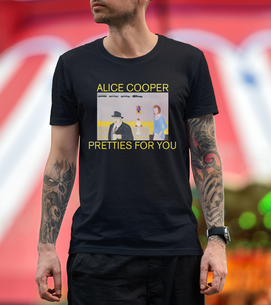 Alice Cooper Pretties For You Retro Album Cover Art T-Shirt