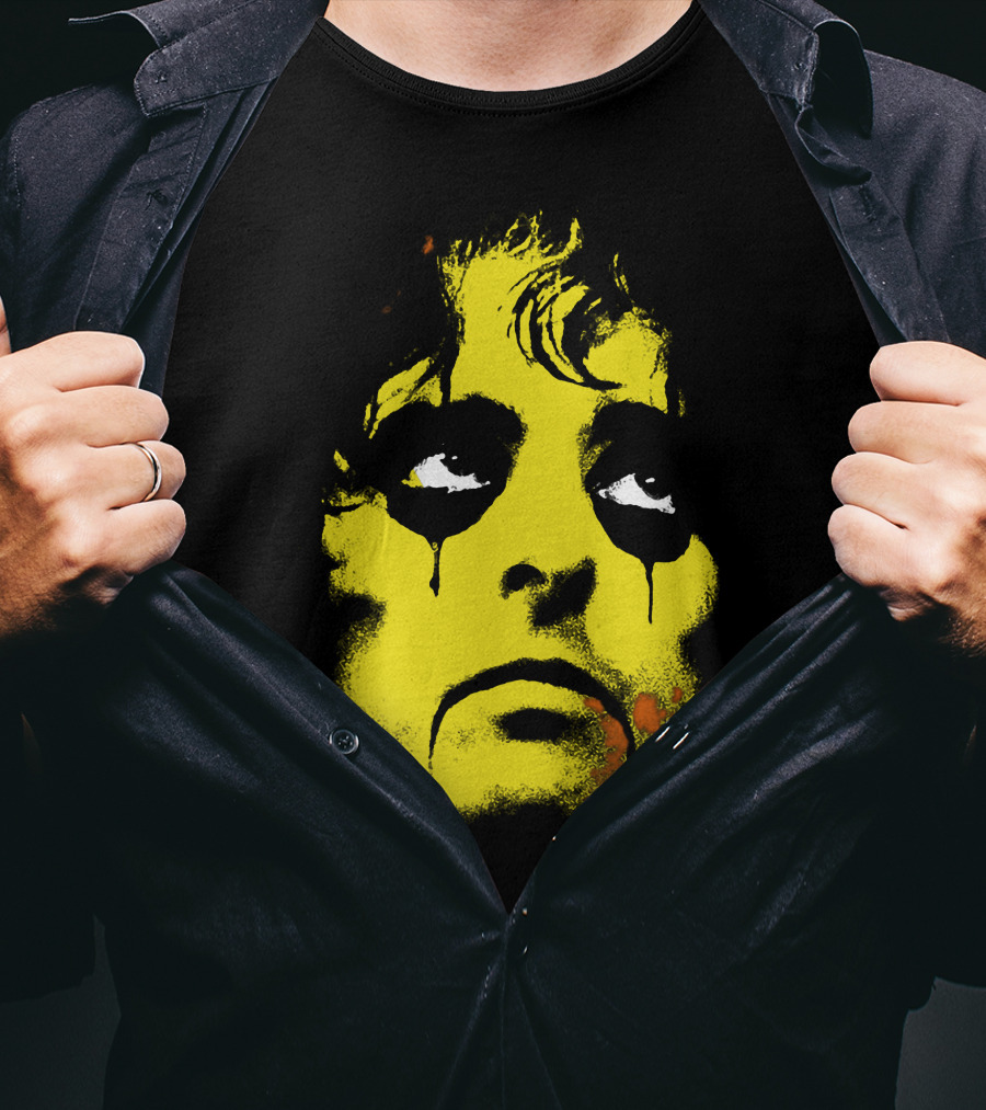 Alice Cooper Classic Rock Horror Face Artwork T-Shirt