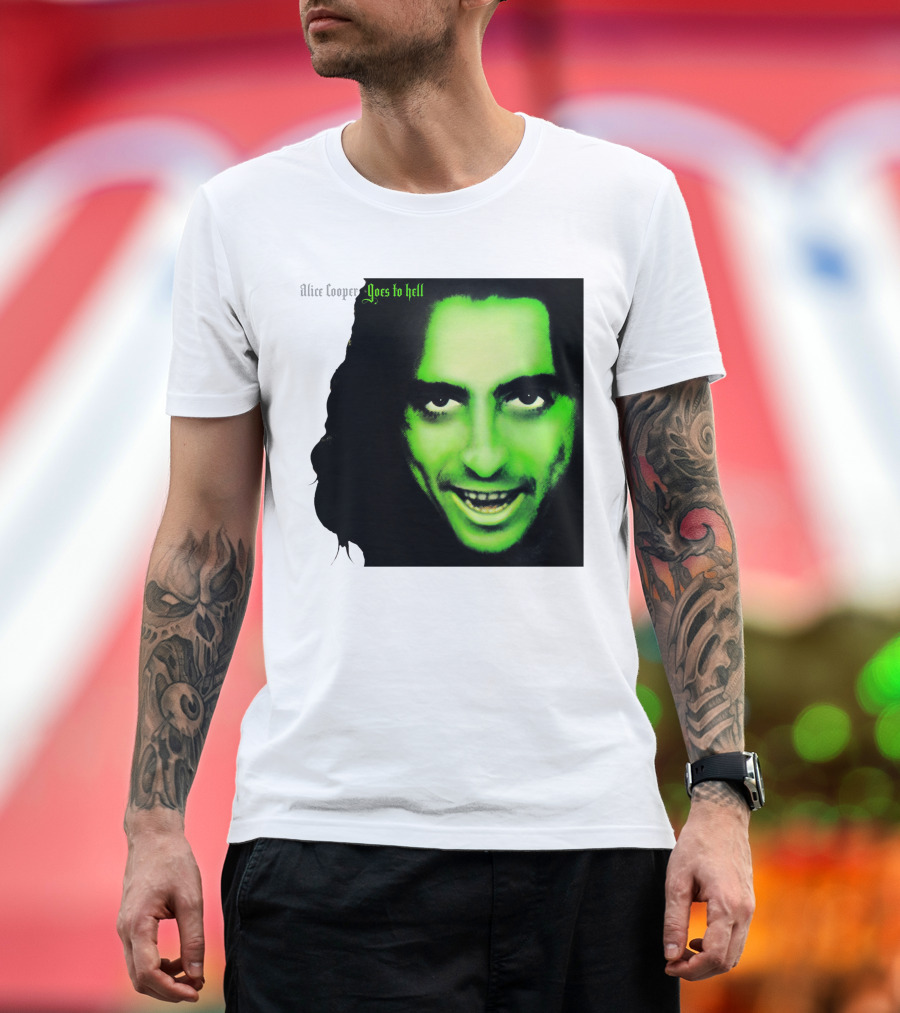 Alice Cooper Goes To Hell Iconic Green Face T-Shirt