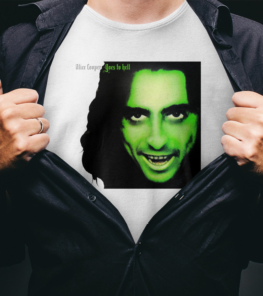 Alice Cooper Goes To Hell Iconic Green Face T-Shirt