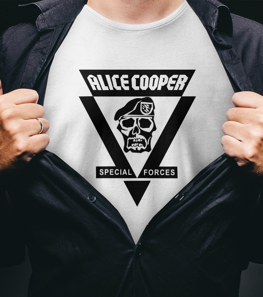Alice Cooper Special Forces Skull Triangle T-Shirt
