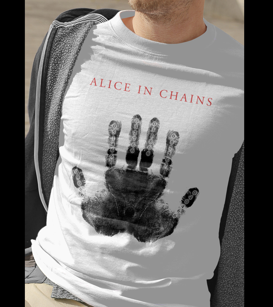 Alice In Chains Handprint With Numbers T-Shirt