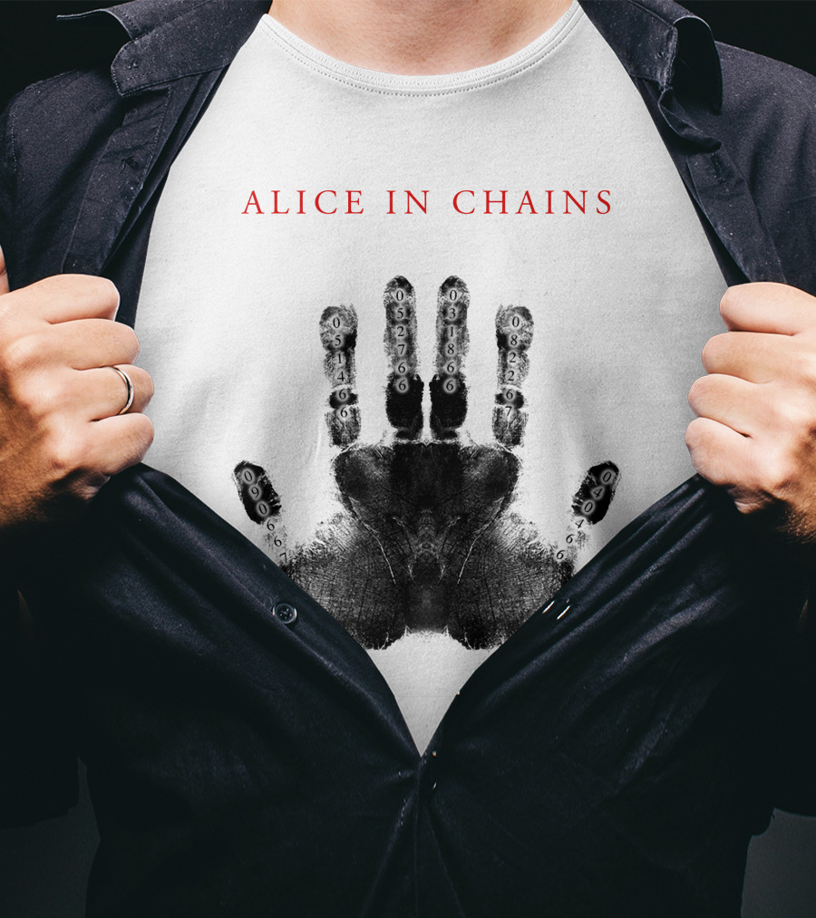 Alice In Chains Handprint With Numbers T-Shirt