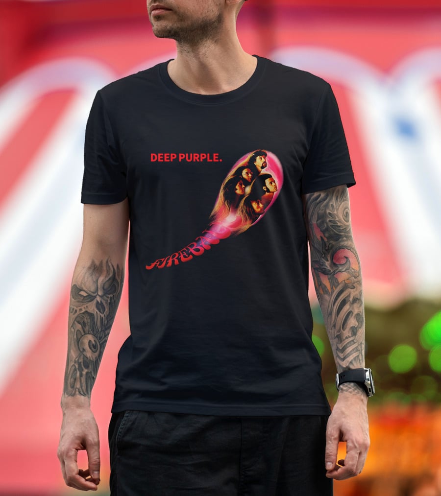 Deep Purple Fireball Album Cover Artwork T-Shirt