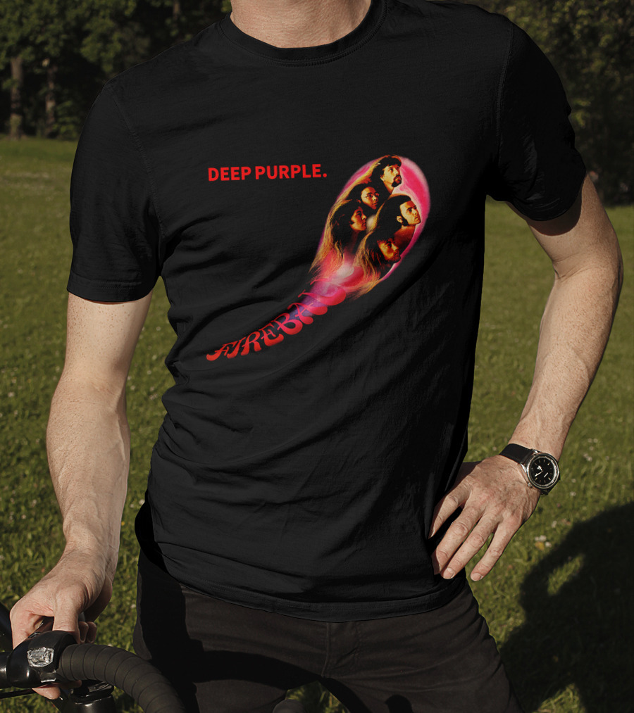 Deep Purple Fireball Album Cover Artwork T-Shirt