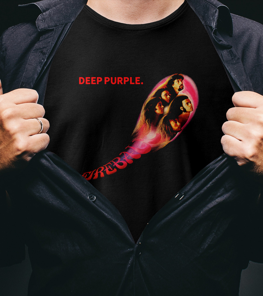 Deep Purple Fireball Album Cover Artwork T-Shirt