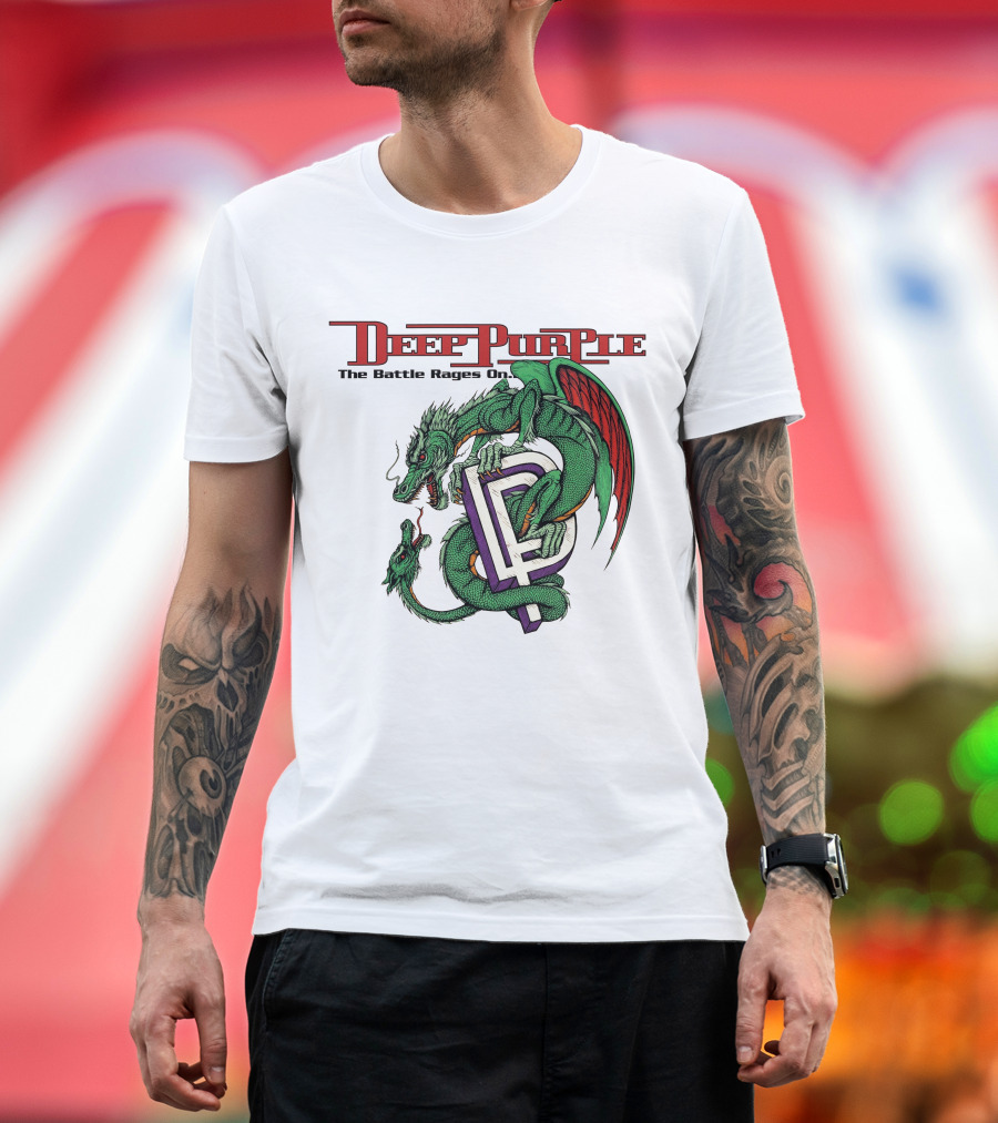 Deep Purple The Battle Rages On Dragon Artwork T-Shirt